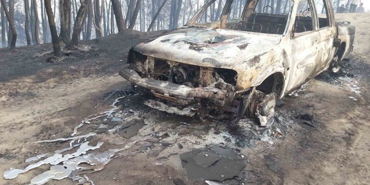 Bombeiro de Oliveira do Hospital conseguiu sair vivo do fogo