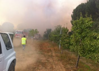 Várias casas estiveram ameaçadas e viatura de um cidadão belga ficou destruída