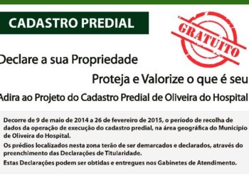 Cadastro Predial no concelho de Oliveira do Hospital é gratuito