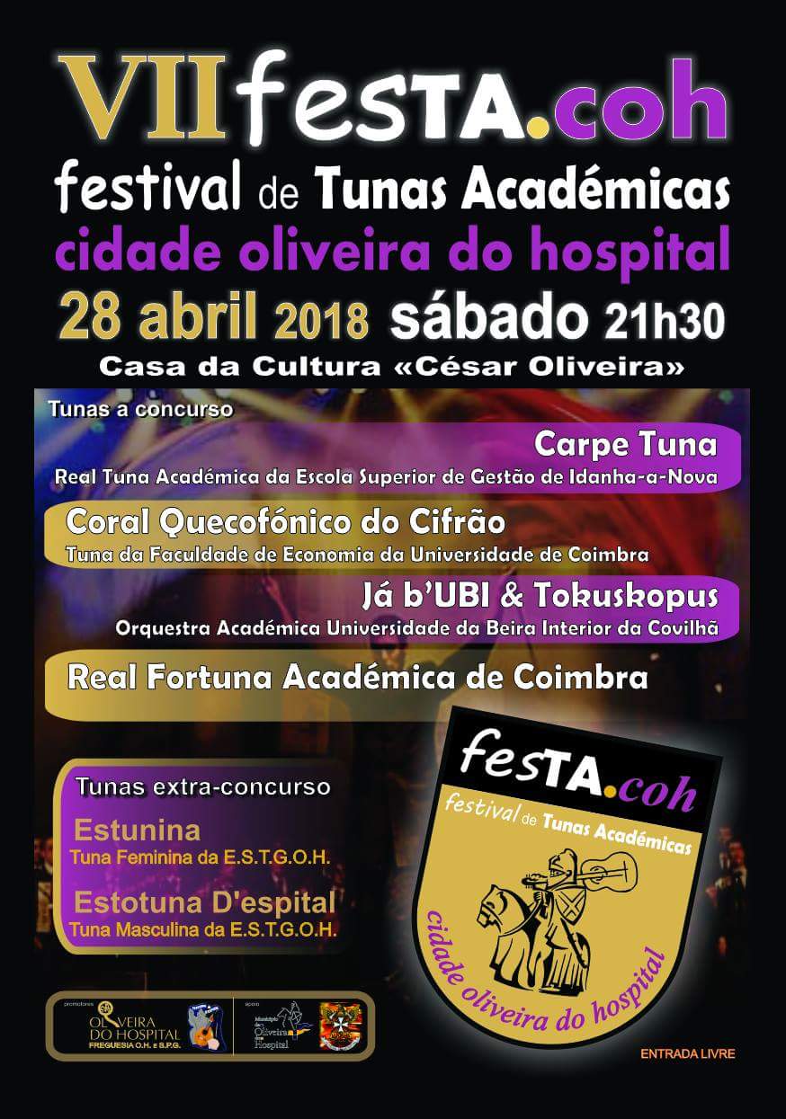 Cartaz festival tunas acadámicas