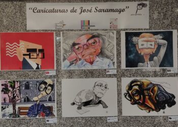 Exposição “Caricaturas de José Saramago” para visitar na Biblioteca Municipal de Oliveira do Hospital