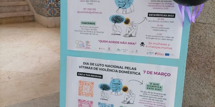 ADIBER realizou ação de sensibilização sobre o Dia de Luto Nacional pelas Vítimas de Violência Doméstica