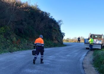 Baixas temperaturas motivam colocação de sal nas estradas do Município de Oliveira do Hospital