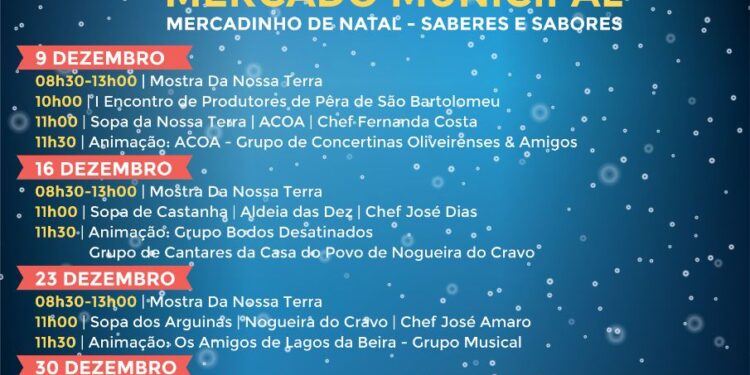 Mercadinho de Natal decorre até 6 de janeiro