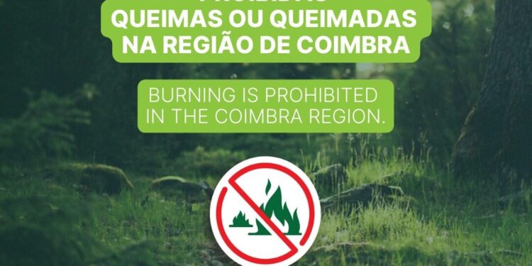 Região de Coimbra proíbe queimas e queimadas durante período crítico