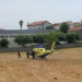 Acidente de trabalho e queda de um muro acionam helicóptero do INEM