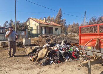 Incêndio deixa família desalojada em Vila Pouca da Beira
