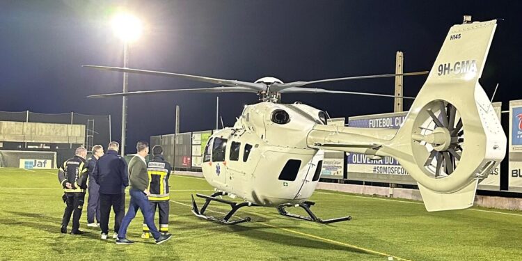 Mulher entra em paragem cardiorrespiratória e helicóptero do INEM é acionado. Vítima não resistiu