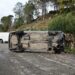 Capotamento deixa jovem ferida na Bobadela
